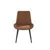 Modern Dining Chair with Black Metal Legs, Brown Color, Set of 4, Ideal for Living Rooms & Dining Rooms - 4 of 4