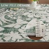 Washable Rug for Living Room, Non-Slip Modern Botanical Floral Leaf Area Rug, Stain-Resistant Indoor Foldable Print Carpet for Bedroom, Nursery - 2 of 4