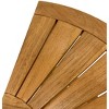 Nordic Teak Natural Shower and Spa/Bathroom/Outdoor Corner Shelf - Beige - 4 of 4