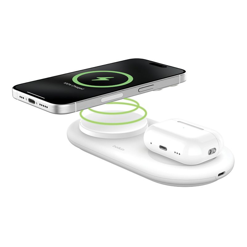 Belkin® BoostCharge Pro 2-in-1 15-Watt Magnetic Wireless Charging Pad with Qi2 and USB-C® Port, 5 of 9