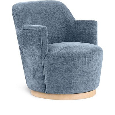 Meridian Furniture,Clarita Chenille Fabric Swivel Accent Chair