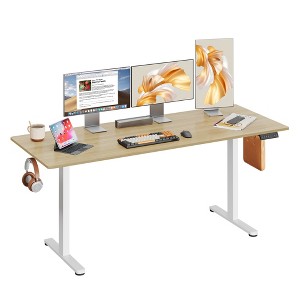 GALAXHERO 71 Inch Electric Standing Desk, Ergonomic Sit-to-Stand Desk with LED Touchscreen, 3 Memory Presets & Hook for Home Office - 1 of 4