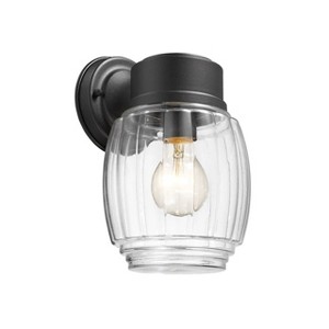 Chloe Lighting Holden Transitional 1 Light Textured Black Outdoor Wall Sconce 10" Tall - 1 of 4