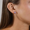 SHINE by Sterling Forever Sterling Silver 7mm Rainbow CZ Studs - 2 of 4