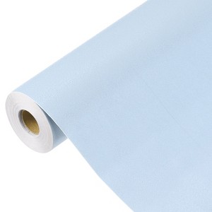 Unique Bargains Wallpaper, Peel and Stick Wallpaper Contact Paper Solid Color Vinyl Self-Adhesive Wall Paper Decorative Sky Blue 590" x 15.7" - 1 of 4
