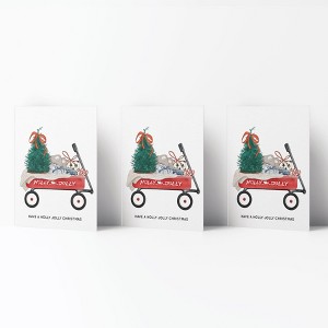 Winter/Holiday Greeting Card Pack Sets (3 ct) Christmas Wagon by Ramus & Co - 1 of 4