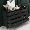 FUFU&GAGA 10 Drawer Horizontal Dresser Wooden Leg Chest of Drawers Choice for Bedroom - 2 of 4