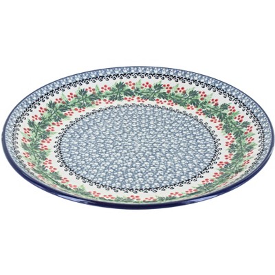 Blue Rose Polish Pottery Noelle Dinner Plate