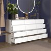 FUFU&GAGA 12 Drawer Dresser Glossy Concealed Handle Large Dresser White - 3 of 4