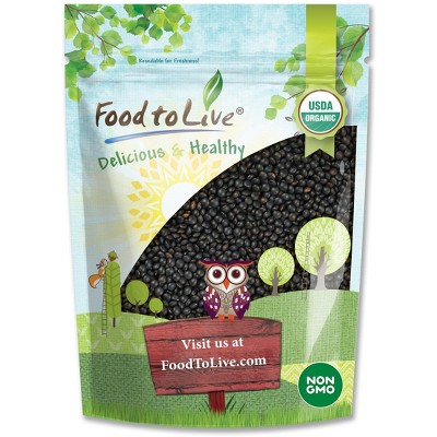 Organic Black Lentils - by Food To Live