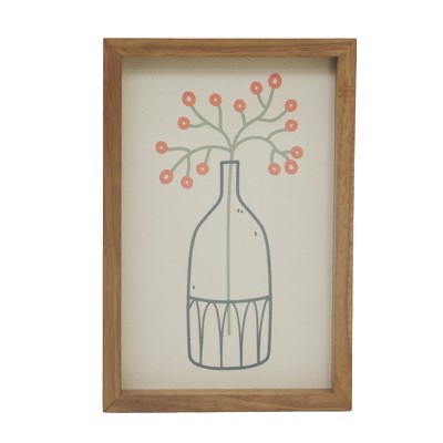 VIP Wood 12 in. Brown Pot and Flower Sign