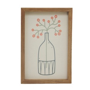 VIP Wood 12 in. Brown Pot and Flower Sign - 1 of 2