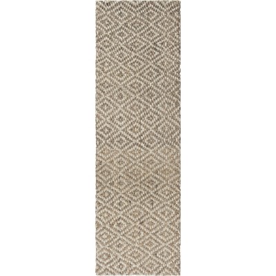 2'6"x8' Geometric Loomed Runner Ivory/Gray - Safavieh