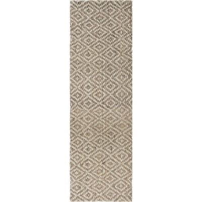 2'6"x8' Geometric Loomed Runner Ivory/Gray - Safavieh