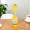 Unique Bargains Tea Infuser Tea Infuser Hand Wash Only Style Silicone Stainless Steel Red 2.17"x5.71" 1 Set - 2 of 4