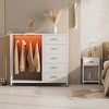 Aheaplus Rollway Dresser with Charge Station and LED Light, Chest With Drawers for Kids Room - 4 of 4
