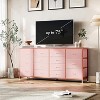 14 Drawer Dresser, 63 Inch Fabric Dresser TV Stand with Power Outlet for 65 70 75 Inch TV for Bedroom, Closet, Living Room, Entryway - 4 of 4