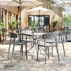 Flash Furniture Dover Indoor-Outdoor Stacking Patio Chair with Curved Backrest, Commercial All-Weather Resin Chair - 2 of 4