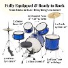 StarQuest Junior 5-Piece Drum Set, Metallic Blue Finish with Bass, Snare, 2x Toms, Floor tom, High Hats and Crash Cymbal, Perfect for Young Drummers - 2 of 4