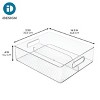 mDesign Divided Storage Bin for Fridge or Pantry, Set of 6, Clear, Made in USA - 3 of 4