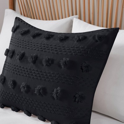 King Black Microfiber Down Alternative Comforter Set