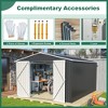 PAGED 10x12 FT Outdoor Storage Shed,Utility Metal Garden Shed with Lockable Doors and Updated Frame Structure,Large Tool Shed for Patio,Gray - 4 of 4