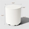 AZL1 Life Concept Ice Buckets Modern Insulated Ice Bucket with Sealed Cover for Outdoor Patio Garden Party, White, 14.76"*14.76"*16.65" - 3 of 4