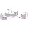 vidaXL 5 Piece Patio Sofa Set with Cushions - Beige and Cream Without Table - 3 of 4