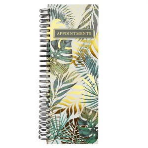 Stockroom Plus Floral Design Nail and Hair Salon Appointment Book, Small Business Accessories (5 x 13.5 In) - 1 of 4