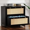 Karl Home 2-Drawer Black MDF 29.53in. W Lateral File Cabinet - 2 of 4