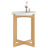 vidaXL Coffee Table White 16.1 in.x16.1 in.x19.1 in. Engineered Wood&Solid Wood Pine - 3 of 4