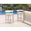 Purple Leaf 2-Pack Bar Stools ¨C Olefin Upholstered with Back & Armrest, for Patio, Pool, Kitchen Island - 3 of 4