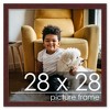 PosterPalooza | Square Minimalist Brown Picture Frame - UV Acrylic, Foam Board Backing, Hanging Hardware - 2 of 4