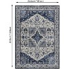 Fulvari Area Rugs Machine Washable Runner Rugs for Living Room Bedroom, Non Slip Indoor Boho Vintage Print Lightweight Pile Carpet - 2 of 4