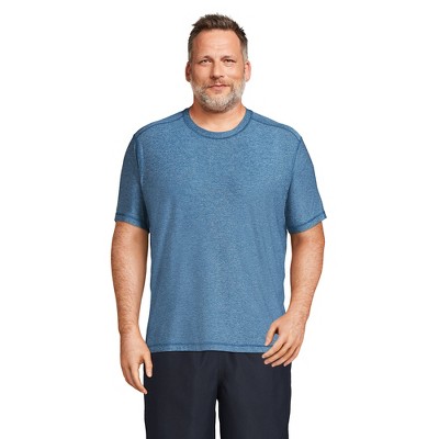 Lands' End Men's Short Sleeve Swim Tee Rash Guard