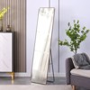 Glasflength Full Length Mirrors Floor Standing Wall Mirror, Bedroom Foyer, Clothing Store, Wall Mounted Mirror, Square Light Brown, 16.5"*0.57"*60" - 3 of 4