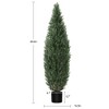 2pcs Artificial Topiary Tree,3ft Artificial Cedar Topiary Trees - 2 of 4