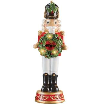 Collections Etc LED Lighted Holiday Nutcracker Decoration