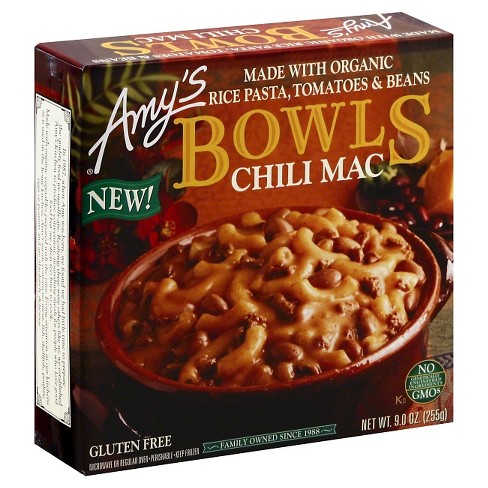 Amy S Gluten Free Frozen Chili Mac Bowl 9oz Target