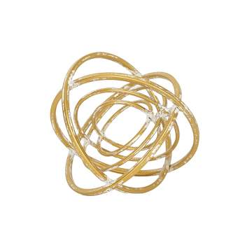 Multiple Ring Decorative Orb Brass Metal by Foreside Home & Garden