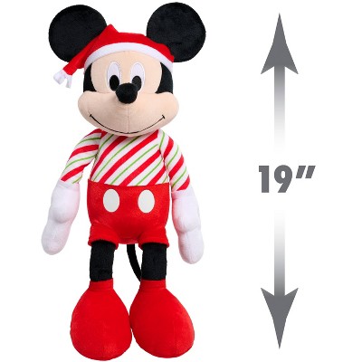 Large Red and White Polyester Mickey Mouse Christmas Plush Toy
