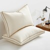 Puredown Organic Cotton 90% Down Feather Bed Pillows Made in Germany - 2 of 4
