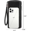 BEAFUP Women PU Leather Wallet,RFID Blocking Zipper Around Phone Holder Clutch Wristlet,Large Capacity Travel Long Purse for Women - 3 of 4