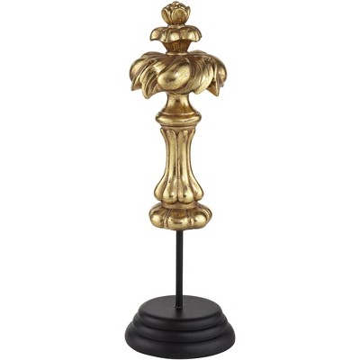 Kensington Hill Charlotta 16" High Matte Gold Finish Traditional Floral Finial Statue