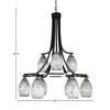 Toltec Lighting Paramount 9 - Light Chandelier in  Matte Black/Brushed Nickel with 5" Black Fusion Shade - 2 of 2