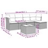 vidaXL Garden Sofa Set Gray PE rattan Large Adjustable Armrests - 3 of 4