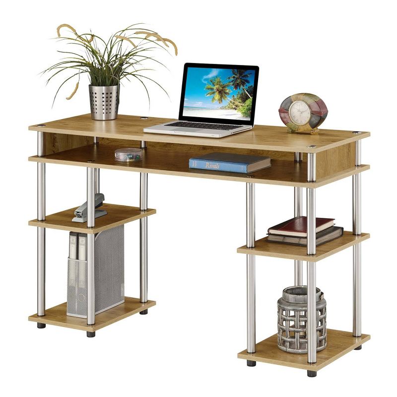 Breighton Home Harmony Office No Tools Writing Desk with Shelves, 4 of 10
