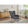 CAVINAS Modern Nursery Rocking Chair Accent Armchair with Adjustable Footrest,Luxury Teddy Glider Chair for Nursery,Bedroom&Living Room - 3 of 4