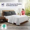 Kickoff 100% Bamboo Viscose Pillowcases Only, King, Cooling Breathable, Hidden Zipper, Bedding Pillow Covers (2 Pack, King 20"x40", Pewter) - 2 of 4