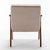 CAVINAS Mid-Century Modern Accent Chair, Extra-Thick Backrest Wingback Chair with Solid Wood Frame, for Living Room, Bedroom, and Reading Room - 4 of 4